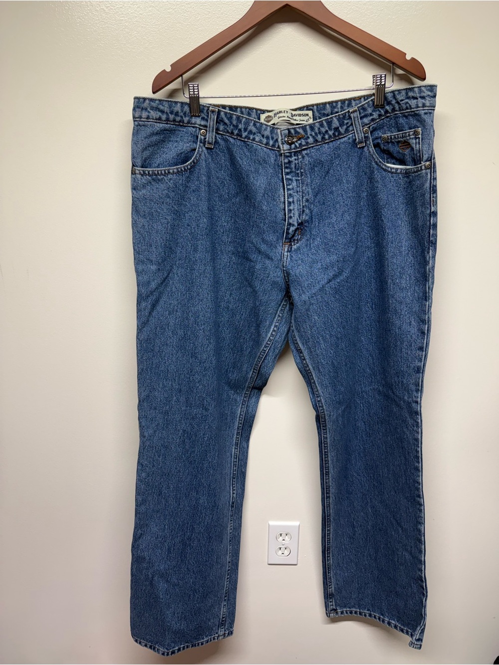 Harley-Davidson Men's Straight Denim Jeans in Blue